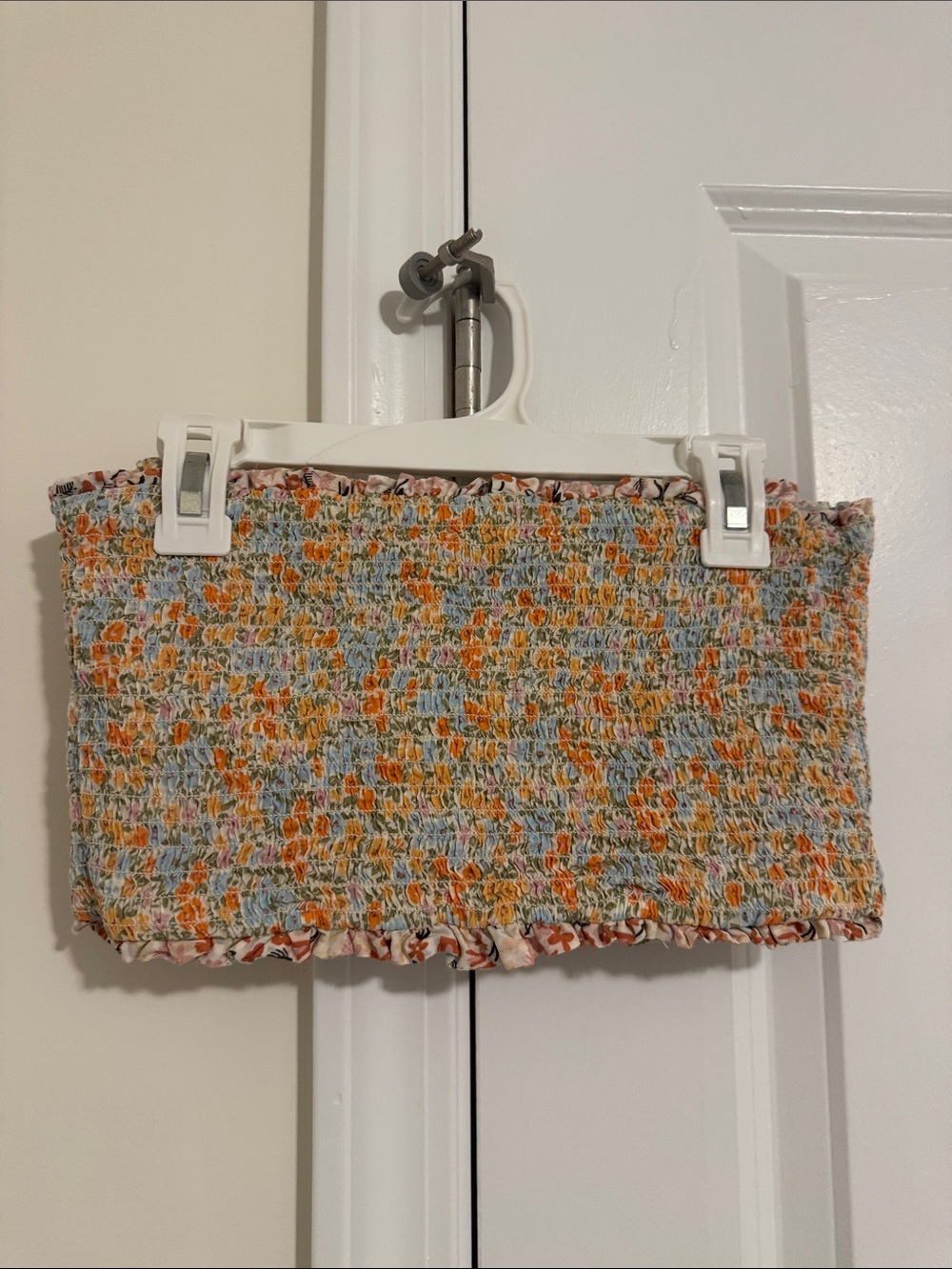 American Eagle Outfitters Reversible Smocked Multicolor Floral Tube Top